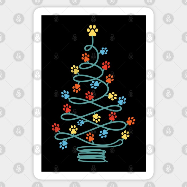 Cute Dog Paws christmas tree Sticker by MZeeDesigns